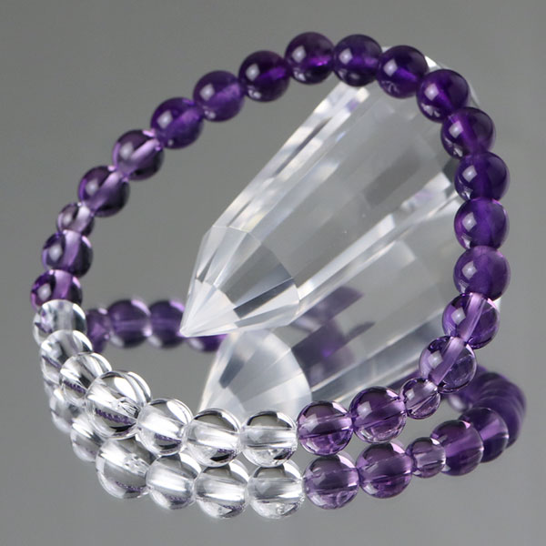 数珠ブレスレット 約7ミリ 紫水晶 