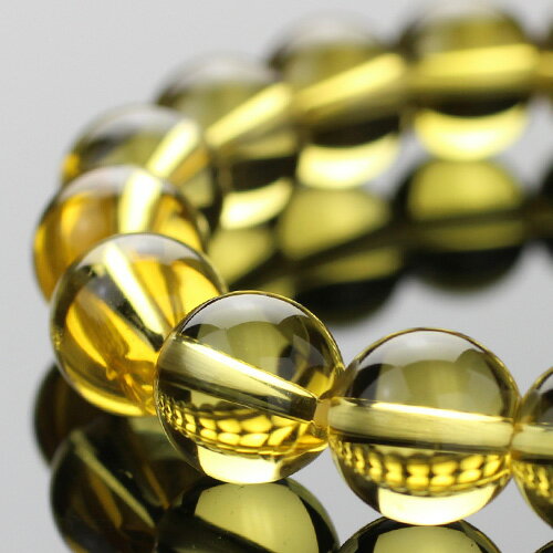 シトリン ブレスレット 約10mm ストレート 【パワーストーン 天然石 黄水晶 11月の誕生石 お守り メンズ 男性用 レディース 女性用 黄色 イエロー 1...