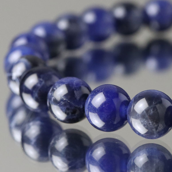 ソーダライト ブレスレット 約6mm ストレート【パワーストーン 天然石 女性用 男性用 レディース メンズ お守り プレゼント 青 ブルー 6ミリ sodal...