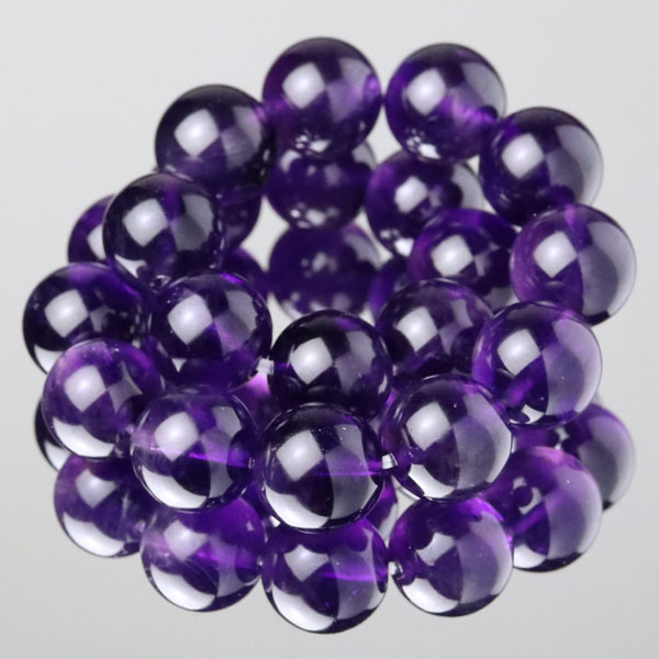 アメジスト ブレスレット 約10mm ストレート【パワーストーン 天然石 紫水晶 アメシスト 2月の誕生石 パープル 男性用 女性用 メンズ レディース 10ミ...