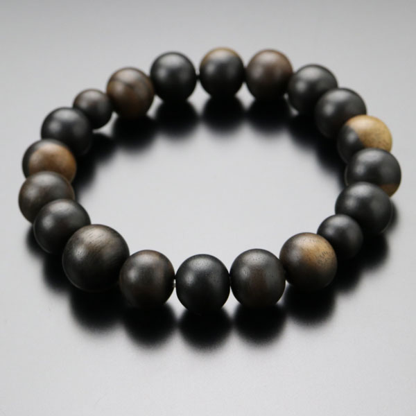 黒柿 数珠ブレスレット 約10×11ミリ【腕輪念珠 ブレスレット 天然木 高級香木 男性用 メンズ 女性用 レディース ブラック ブラウン BIM 2000800302784】【送料無料】