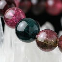 鑑別書付 約10ミリ 5A´ ミックストルマリン 数珠ブレスレット 桐箱付き【パワーストーン 腕輪念珠 天然石 マルチカラー 10月の誕生石 高品質 高級数珠 ...