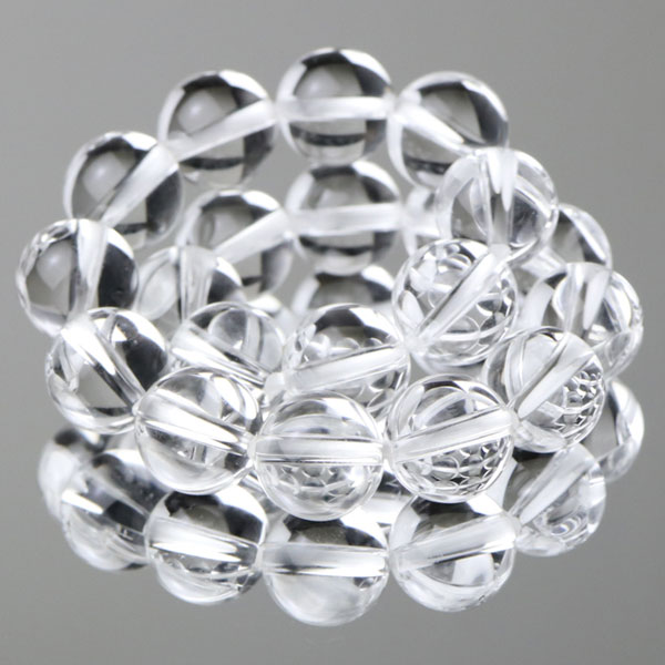 本水晶 ブレスレット 約10mm 4A ストレート【パワーストーン 天然石 クォーツ 4月の誕生石 浄化 水晶 10ミリ 男性用 女性用 メンズ レディース q...