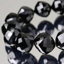 【現品お届け!】黒オニキス ブレスレット スクエア スペシャルカット 約14mm ストレート【パワーストーン 天然石 オニキス 浄化 男性用 女性用 メンズ レ...