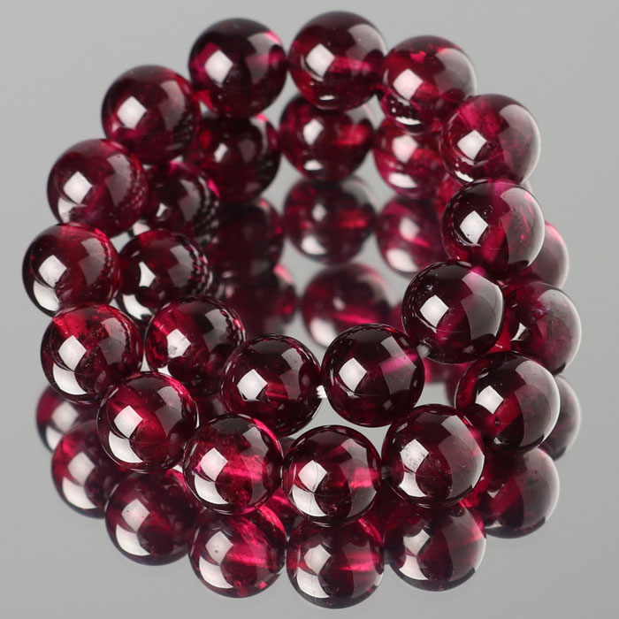 【現品お届け!】ロードライトガーネット ブレスレット 約7mm ストレート 桐箱入り【パワーストーン 天然石 1月の誕生石 柘榴石 薔薇柘榴石 女性用 レディー...