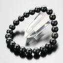パワーストーン ブレスレット 約8mm オブシディアン ストレート【天然石 黒曜石 お守り 念誦 腕輪 レインボーオブシディアン 男性用 女性用 メンズ レディ...