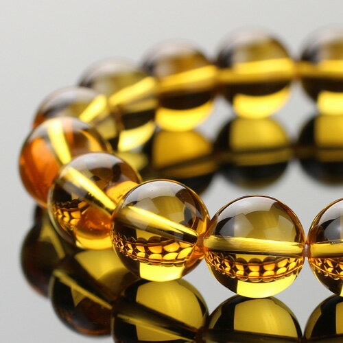 シトリン ブレスレット 約12mm ストレート【パワーストーン 天然石 黄水晶 11月の誕生石 お守り 男性用 女性用 メンズ レディース 黄色 イエロー 12...