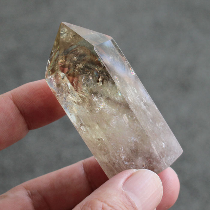  現品お届け！ 天然シトリン ファントム ポイント ポリッシュ 約83g 高...