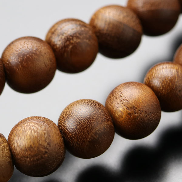 真言宗 数珠 男性用 尺二 本桑（艶消し） 梵天房【本式数珠 京念珠 京都 天然木 くわ 尺2 二連 108玉 葬儀 葬式 法事 法要 ブラウン IM 2000300101627】【数珠袋付き】【送料無料】