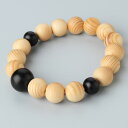 数珠ブレスレット 約12×13ミリ 槙 (まき) 黒檀【腕輪念珠 数珠 ブレスレット 天然木 日本の木 和 男性用 メンズ プレゼント お守り 魔除け 敬老の日...