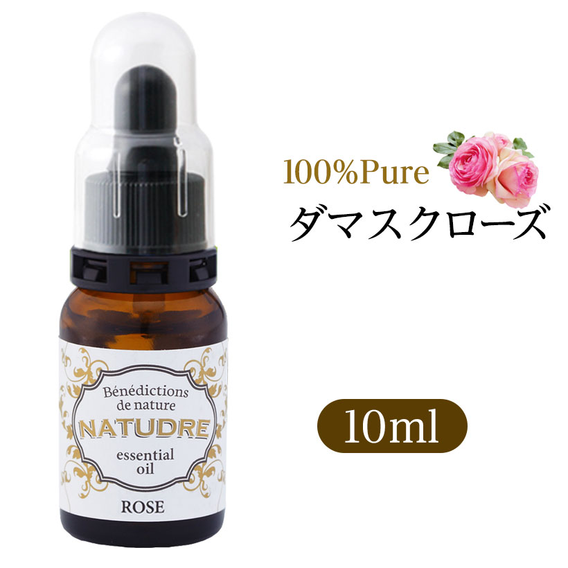 アロマオイルのギフト ダマスクローズ（ローズオットー）10mL(スポイトタイプ)天然100％(ダマスクローズ精油40%+ホホバオイル60%) エッセンシャルオイル アロマ ローズ アロマオイル 精油 天然