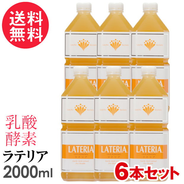 ラテリア 2000ml x6本セット 乳酸 酵素 核酸 ドリンク 2L 新日本酵素株式会社 送料無料