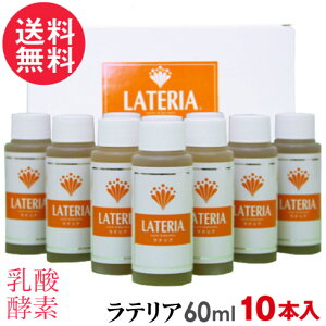 ラテリア 60ml x10本入り ミニボトル 乳酸 酵素 核酸 ドリンク 新日本酵素株式会社 送料無料