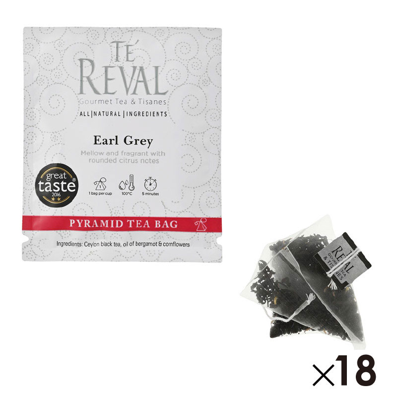 TE REVAL 高級 紅茶 テトラパック ティーバッグ アールグレイ 18包 テ リヴァル