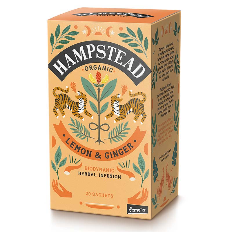 ハムステッドティー レモン＆ジンジャー ティーバッグ 20包 HAMPSTEAD TEA 有機ハーブティー