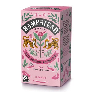 ハムステッドティー ローズヒップ&ハイビスカス ティーバッグ 20包 HAMPSTEAD TEA 有機ハーブティー