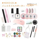 たっぷり入って3980円♪ジェルネイルスターターキット【はがせるベースセット】メール便OK!このセットで初心者でも本格ジェルネイルができる♪コンパクトネイルライト付き ネイル キット ネイル セット セルフネイル セルフ ネコジェル ジェルネイル はがせる ピールオフ