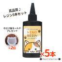 【5本セット】大容量 レジン液 ネコレジン ハードタイプ 65g 【レジンモールド おまけつき】硬化後べたべたが残らない♪透明度が高い高品質なレジン液です。クリア 透明 UVレジン液 LEDレジン UVレジン レジンクラフト 激安 ハンドメイド レジンクラフト