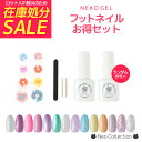 ジェルネイル フットネイルお得セット 何色が届くかお楽しみ♪ ワンステップジェル ランダムカラー ネコジェル 化粧品登録済 フットセパレーター セルフネイル フットネイル セット ジェルネイルセット