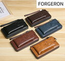 FORGERON PUレザー ハンドストラップ付きスマホポーチ 長財布 ロングウォレット スマホ入れ 小さめ クラッチバッグ ミニセカンドバッグ スマホホルダー...