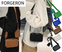FORGERON コインケース付きミニショルダーバッグ ハードケース ジッパー レディース ミニバッグ ボディバッグ スマホポーチ ポシェット クロスボディバッ...