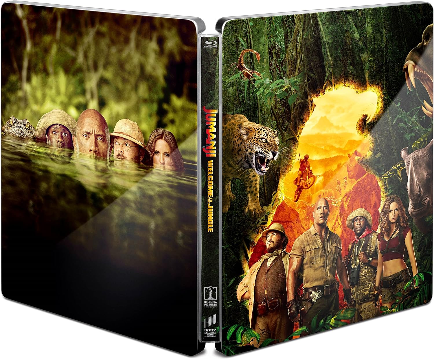 ジュマンジ/ウェルカム・トゥ・ジャングル ブルーレイ スチールブック仕様 (初回生産限定) (オリジナル タトゥーシール付) [Steelbook] [Blu-ray]【キャンセル不可】【新品未開封】【日本国内正規品】628N