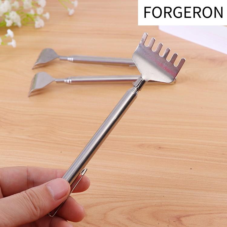 FORGERON 携帯用 伸縮式 孫の手 ステンレス合金 [1個] 携帯用孫の手 伸縮孫の手 伸縮自在 まごの手 まごのて 最長50cm 軽量 コンパクト 伸びる 伸縮可能 背中 持ちやすい 男女兼用 ポイント消化 [675R]