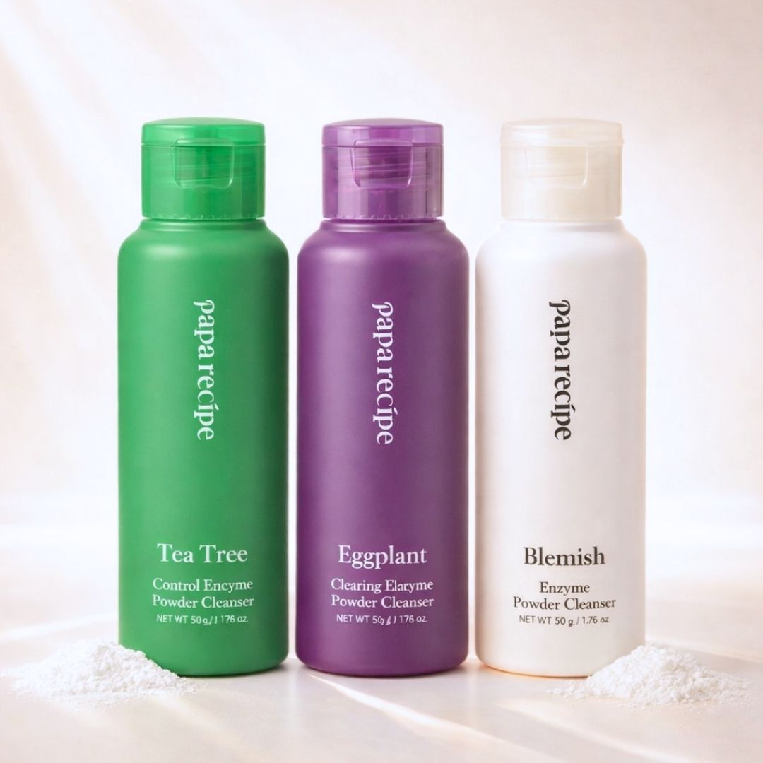 パパレシピ 酵素洗顔パウダー 選べる3種類 50g ブレミッシュ / ナスクリアリング / ティーツリー コン..