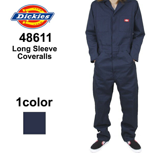 【ポイント5倍以上】Dickies Long Sleeve Coveralls ディッキーズ カバーオール つなぎ 4861 48611 BB