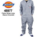 Dickies Fisher Stripe Long Sleeve Coveralls デ