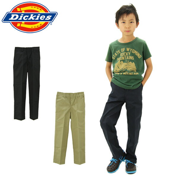 ＼P5-10倍／ディッキーズ Dickies ボーイズ フラット フロント パンツ Boys Flat Front Pants キッズ・ベビー 子供用 ロングパンツ 長ズボン チノ [AA-2]