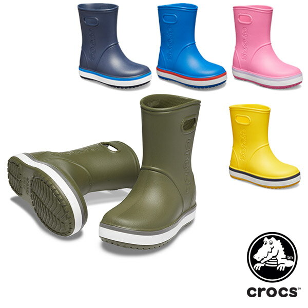 【セール中P5倍以上】クロックス CROCS クロックバンド レイン ブーツ キッズ crocband rain boot kids 長靴 子供用 [BB]