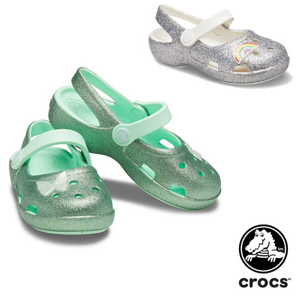 【ポイント5倍以上】クロックス CROCS クラシック グリッター チャーム メリージェーン キッズ classic glitter charm mery jane kids サンダル ベビー & キッズ 子供用 [AA]