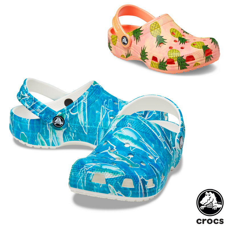 クロックス(CROCS) クラシック プール パーティー クロッグ キッズ(classic pool party clog k) キッズ サンダル シューズ【子供用】 [AA]【20】