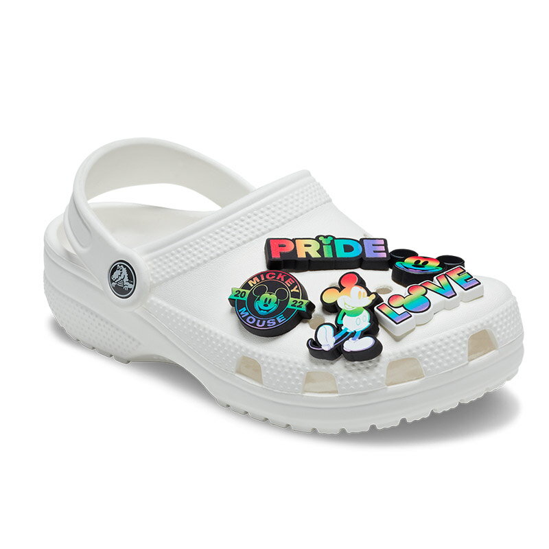 【ポイント5倍以上】クロックス CROCS ジビッツ jibbitz ディズニー レインボー セレブレーション 5個パック Disney rainbow celebration 5pk シューズアクセサリー キャラクター ミッキー レインボー [小物] [AA-2] 3