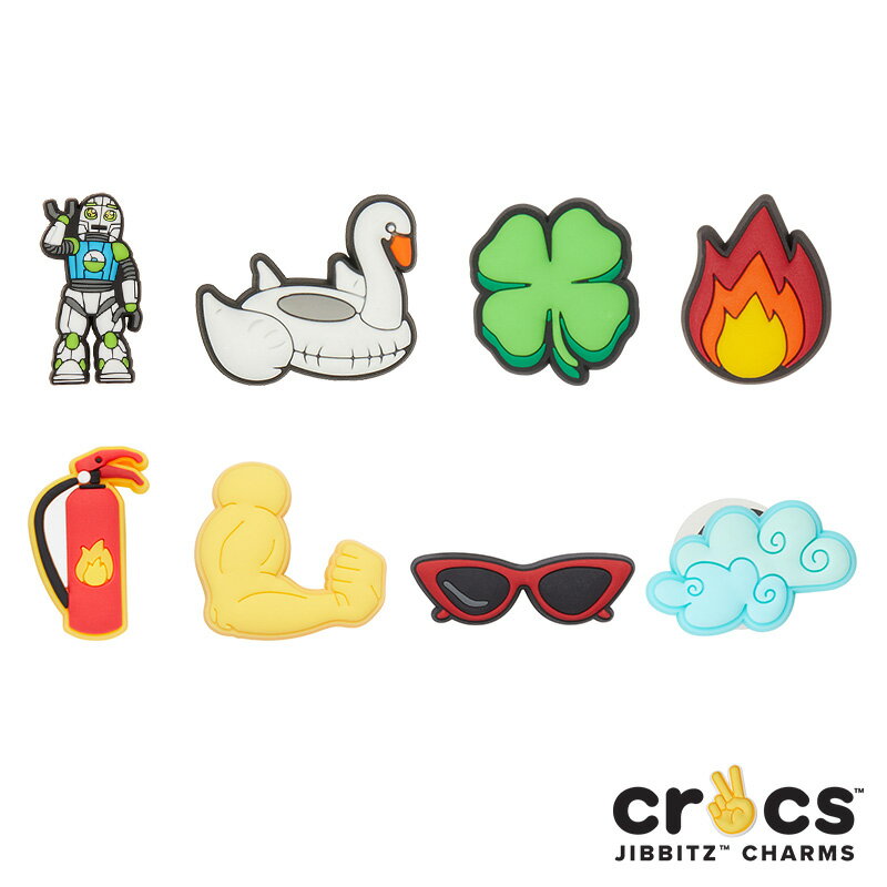 【ポイント5倍以上】クロックス CROCS ジビッツ jibbitz ファンシェイプ クロックス シューズアクセサリー [BLK] [小物] [AA-2]