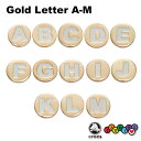 クロックス CROCS ジビッツ jibbitz ゴールドレターA-M gold letter A-M クロックス シューズアクセサリー アルファベット イニシャル SKY 小物 AA-2