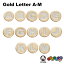 クロックス(CROCS) ジビッツ(jibbitz) ゴールドレターA-M(gold letter A-M) /クロックス/シューズアクセサリー/アルファベット/イニシャル ゆうパケット可 [SKY] [小物] [AA-2]
