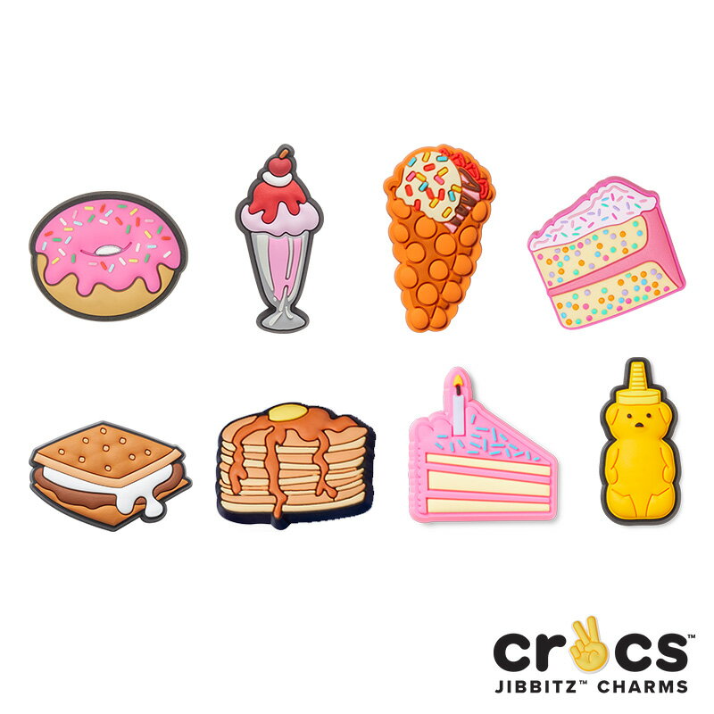 クロックス CROCS ジビッツ jibbitz スイーツ sweet シューズアクセサリー お菓子 ドーナツ アイス ケーキ [PNK] [小物]