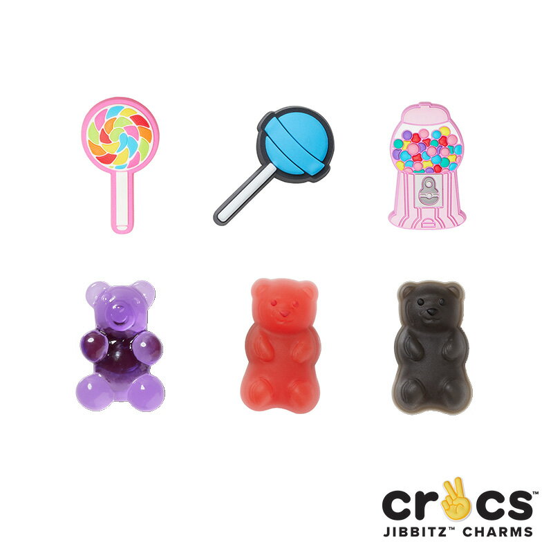 クロックス CROCS ジビッツ jibbitz スイーツ sweet シューズアクセサリー お菓子 キャンディ ロリポップ クマ グミ [PNK] [小物]