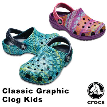 【送料無料】クロックス(CROCS) クラシック グラフィック クロッグ キッズ(classic graphic clog kids ) サンダル【ベビー & キッズ 子供用】[AA]【31】