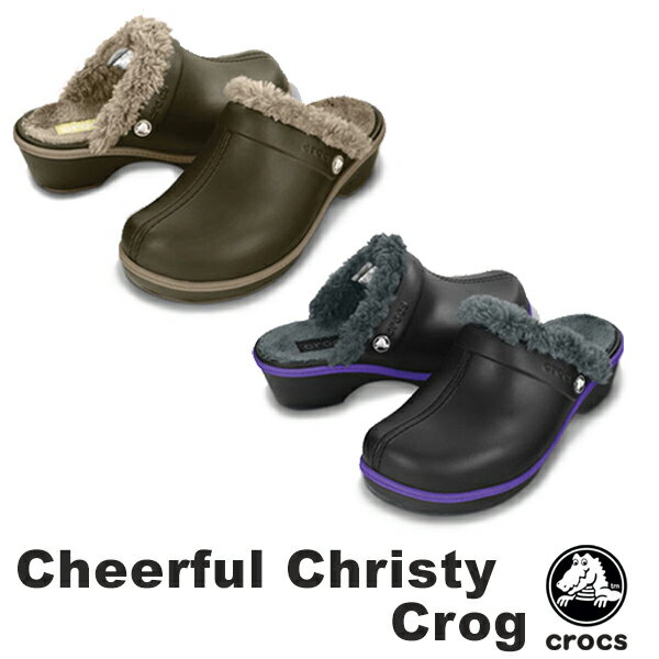 クロックス CROCS ガールズ チアフル クリスティ クロッグ Cheerful Christy Crog ボア ファー ガールズ 子供用 秋冬用 AA