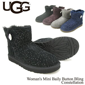 アグ(UGG) ウィメンズ ミニ ベイリー ボタン ブリング コンステレーション（Women's Mini Baily Button Bling Constellation)シープスキンブーツ/ムートンブーツ【13】 送料無料 正規品 [CC]