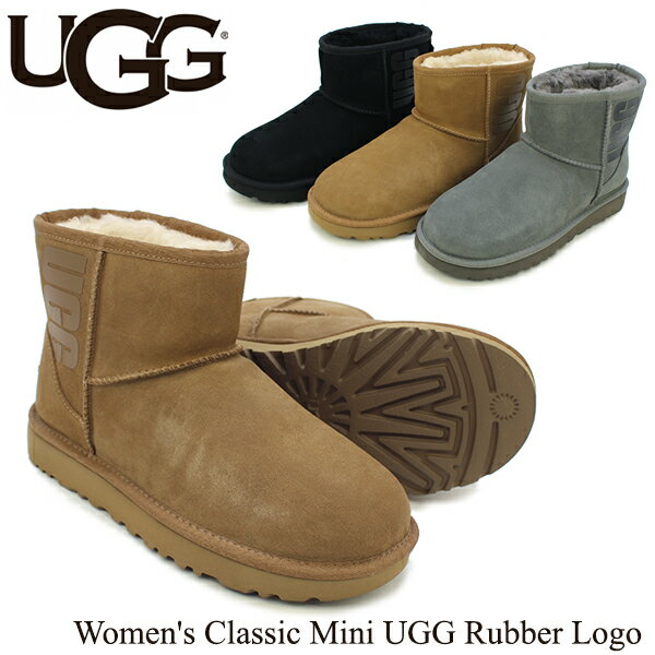 【セール中P5倍以上】アグ UGG ウィメンズ クラシック ミニ UGG ラバー ロゴ Women 039 s Classic Mini UGG Rubber Logo ムートンブーツ CC