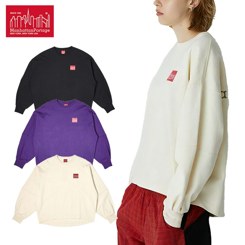 Rakuten - マンハッタン ポーテージ Manhattan Portage Long Wide Sleeve Pullover Women’s MP-L068 ロングスリーブ レディース 長袖 カットソー [AA]