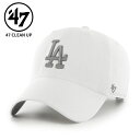 47 フォーティーセブン キャップ 帽子 47BRAND クリーンナップ ロサンゼルス・ドジャース ホワイトノイズ ホワイト × チャコール DODGERS W...
