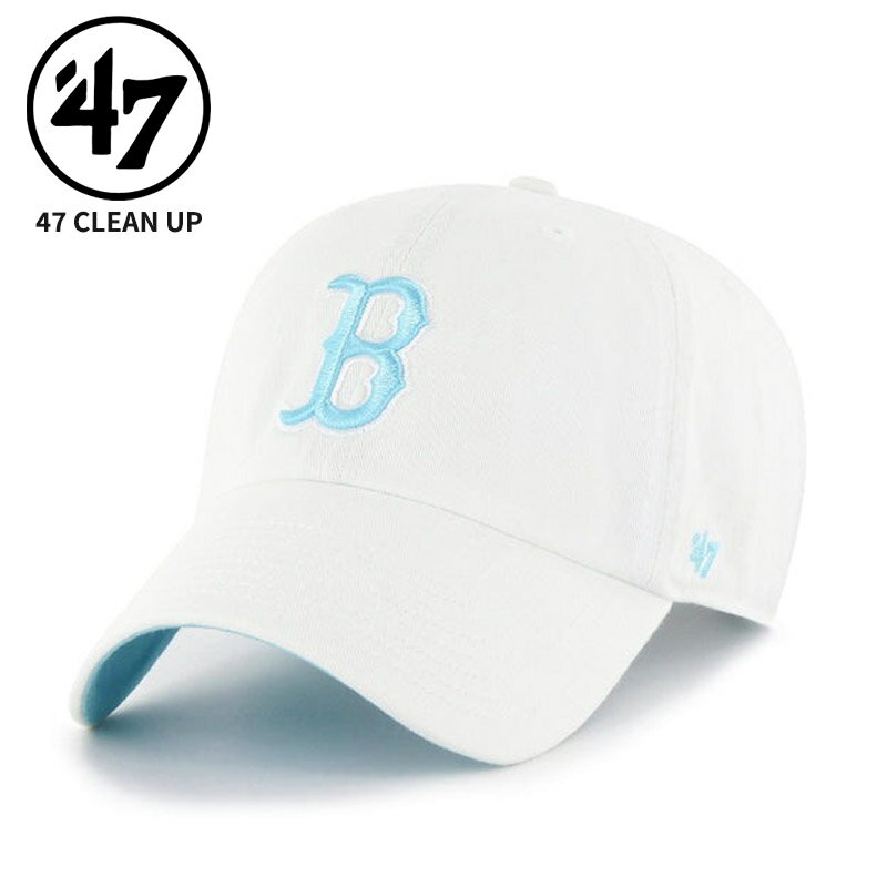 47 フォーティーセブン キャップ 帽子 47BRAND クリーンナップ ボストン・レッドソックス ホワイトノイズ ホワイト × ブルー RED SOX WHITE NOISE CLEAN UP 47A B-WHITN02GWS-WH 14751099