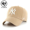 47 フォーティーセブン キャップ 帽子 47BRAND クリーンナップ ニューヨーク・ヤンキース カーキ 47 CLEAN UP 47A B-RGW17GWS...