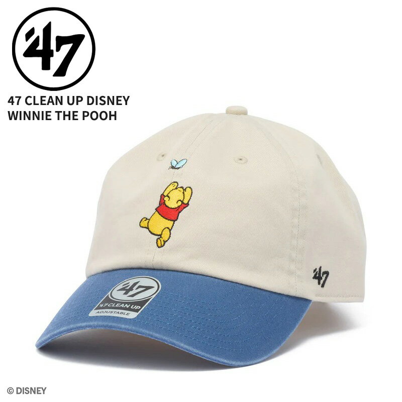 Rakuten - 47 フォーティーセブン レディース キャップ メンズ 帽子 47BRAND 47 クリーンナップ ディズニー Disney ウィニー・ザ・プー ボーン/ティンバーブルー 47A-CLPDISPOOFLY2TN-CTGW-BONTIMBLU 14920460