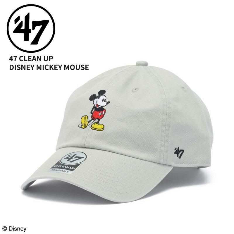 Rakuten - 47 フォーティーセブン レディース キャップ メンズ 帽子 47BRAND クリーンナップ Disney ミッキーマウス グレー 47A-CLPDISMICSTA0-CTGW-GRY 14920470